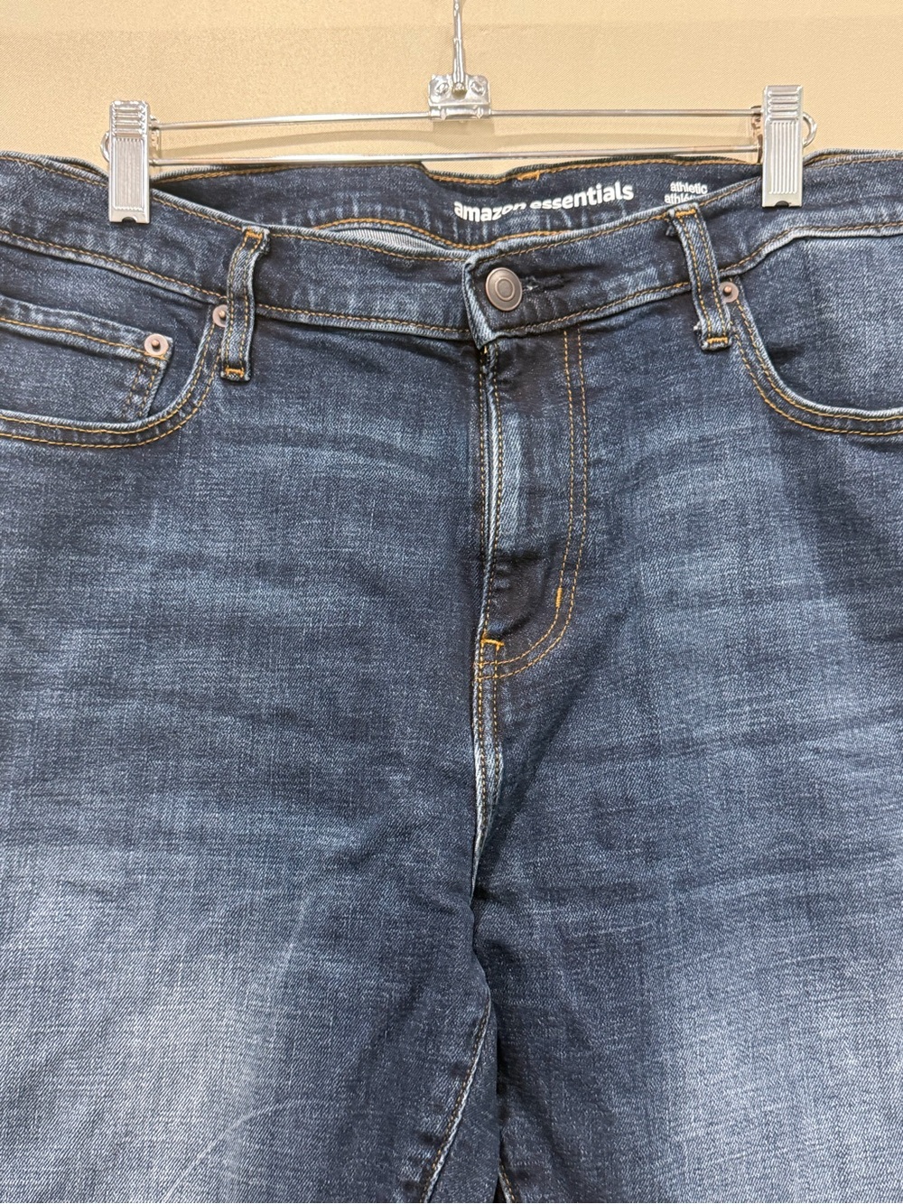 Essentials Men’s Indigo Slim Straight Jeans - Picture 6 of 11